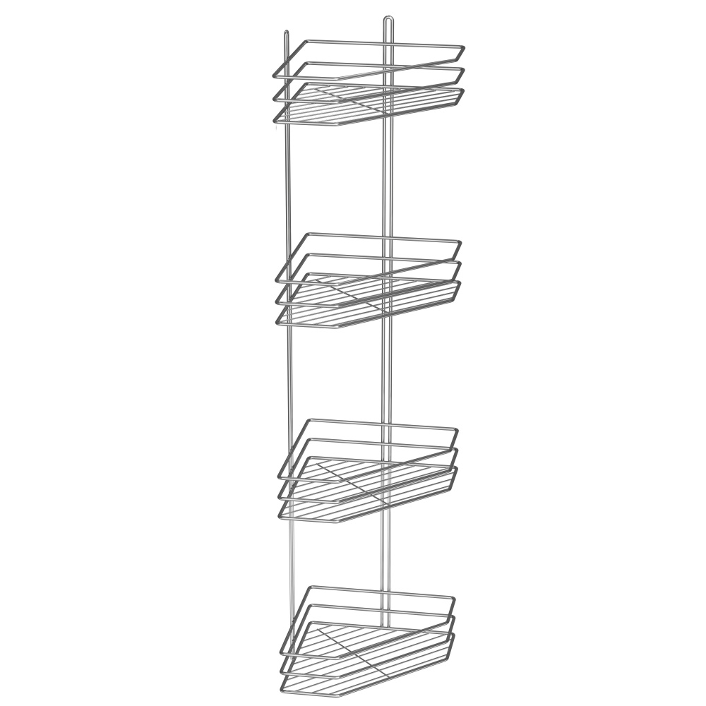 Полка угловая 25 см 4-ярусная хром (ПВ-25432)
