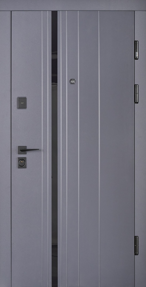 Дверь входная Abwehr КС (581+551) 086L (АЦС)+(ОксБ) антрацит / бетон снежный 2050х860 мм левая