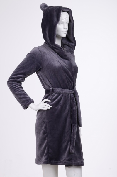 Халат Roksana Ушки 859/90152 р. M темно-серый 
