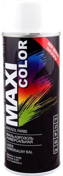 Эмаль Maxi Color аэрозольная универсальная декоративная RAL 9003 сигнальный белый мат 400 мл