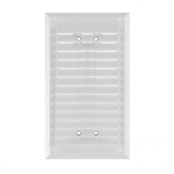 Гратка для вентиляції MiniMax з сіткою проти комах 225 х 130 мм (1102) пластик білий 