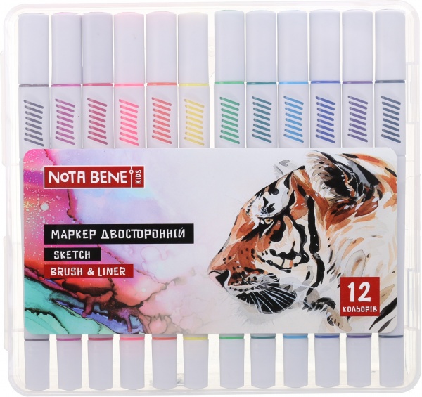 Маркер двусторонний Nota Bene Sketch 12 шт 726-12 