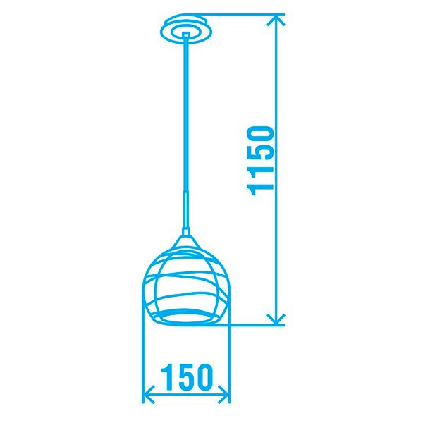 Подвес Victoria Lighting 1x60 Вт E27 белый Soba/SP1 