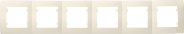 Рамка шестиместная Makel Lilium Natural Kare горизонтальная кремовый 32010706