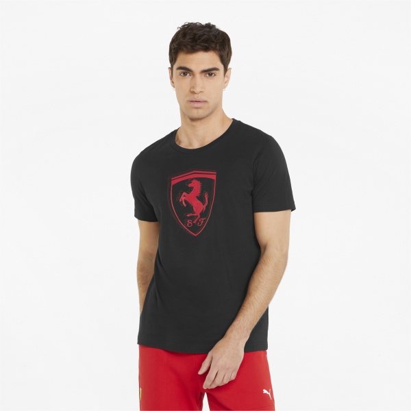 Футболка Puma Ferrari Race tonal Big Shield Tee 53375201 р.S чорний