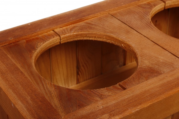 Підставка під миски сосна термо з відкидною кришкою коричневий