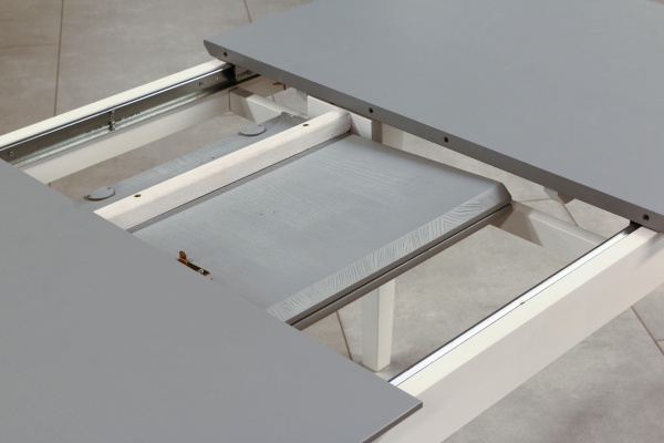 Стол Торино 1200(1600)х800 мм массив ясеня/белый 