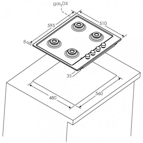 Варильна поверхня Candy CHG6BFB4WB