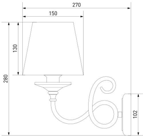 Бра Strotskis Fresa 1x40 Вт E14 хром 70068/1 