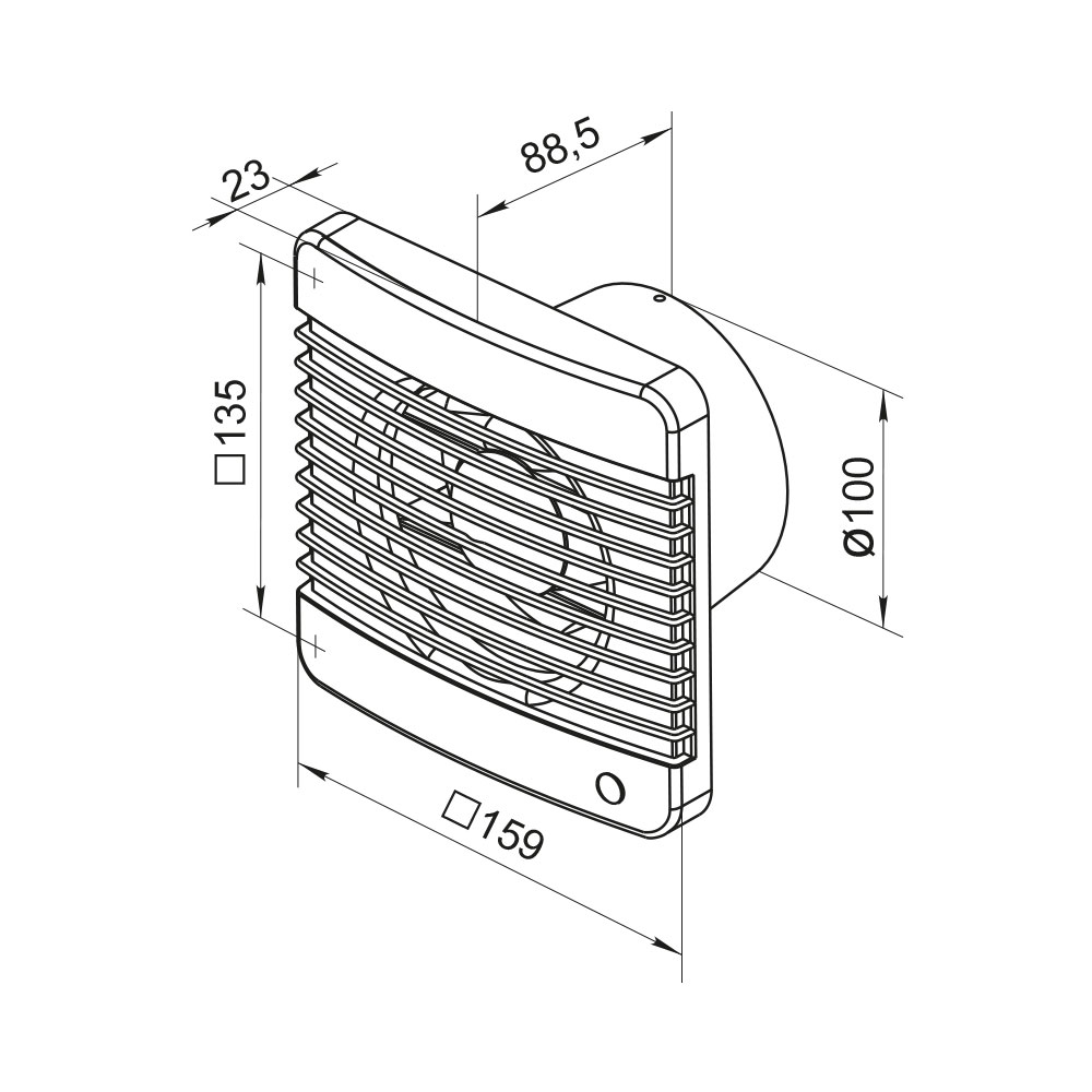 Вытяжной вентилятор Вентс М Л прес 100