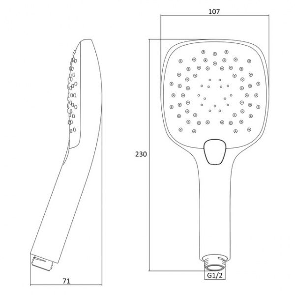 Лійка для душу Imprese W107SQT3 
