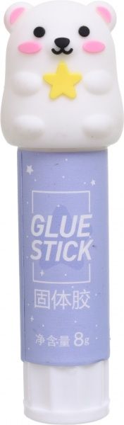 Клей твердый Мишка с звездой фиолетовый