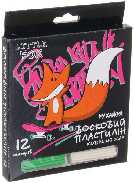 Пластилин восковый Fox 12 цветов
