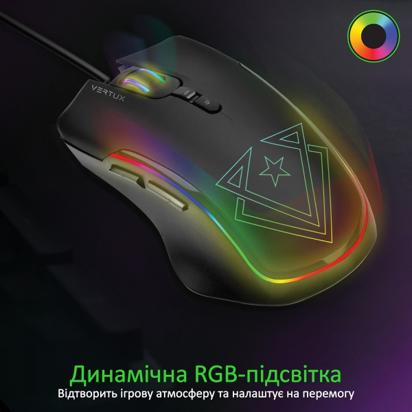 Миша Vertux Assaulter USB Black 