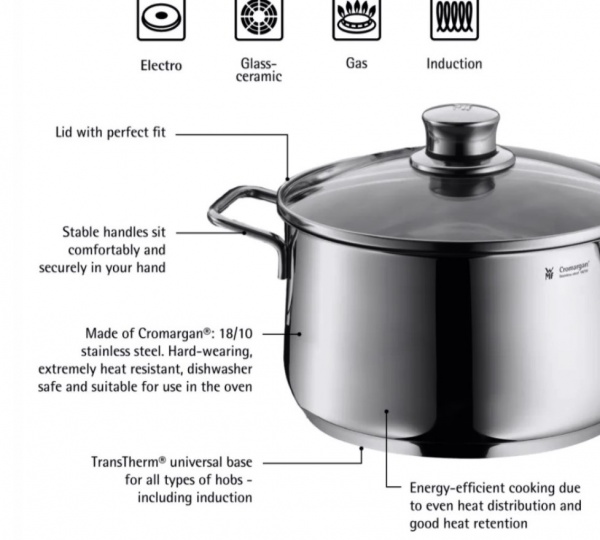 Набор кастрюль 8 предметов Diadem Plus 00110026 WMF