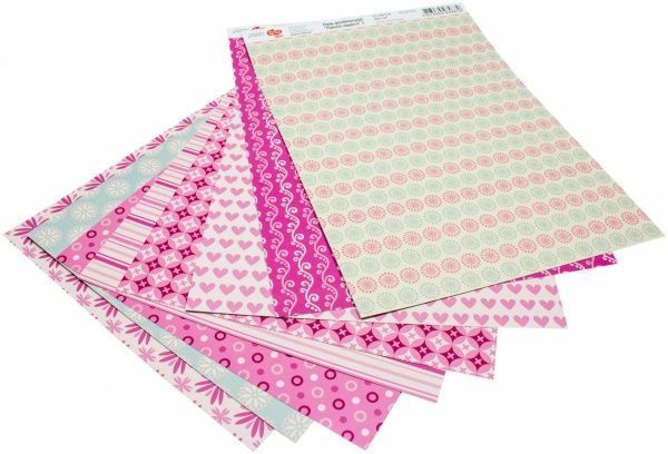 Бумага для дизайна Моменты нежности 8 листов A4 21x29,7 см 250 г/м² Rosa Start
