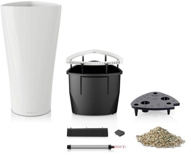 Кашпо Lechuza Delta 40 треугольный 17 белый (15540) 