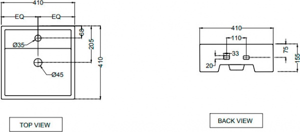 Умывальник Jaquar Continental CNS-WHT-905