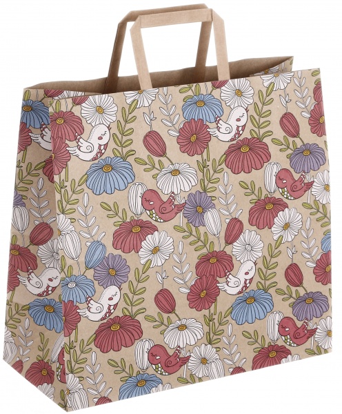 Пакет паперовий з ручками бурий KGB 323015 32х15х30 см в асортименті Art studio of happiness