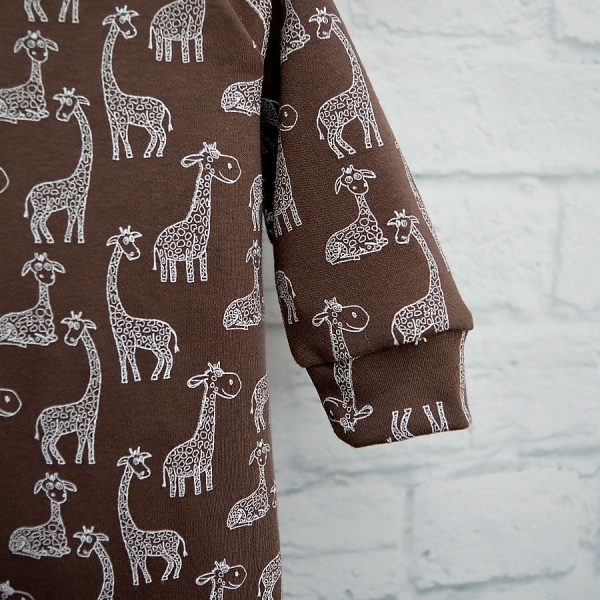 Ромпер-реглан унисекс Blanka Жирафы р.74 коричневый 110175 