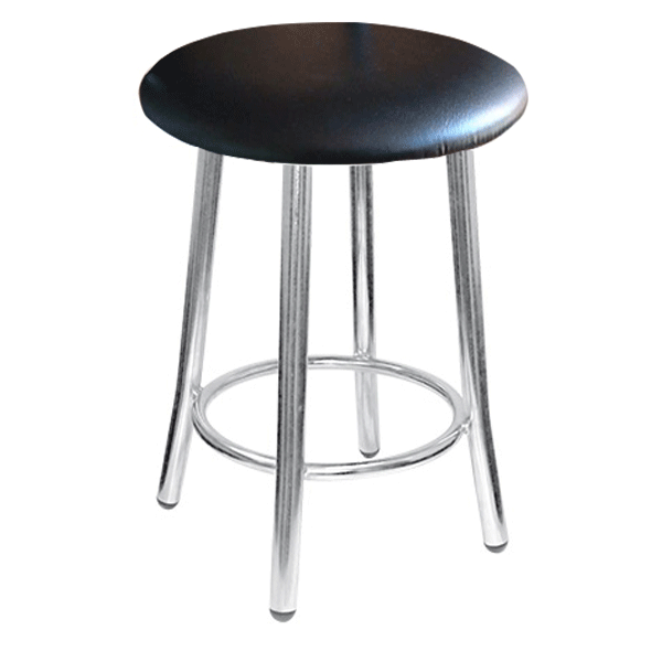 Табурет Новий Стиль Teddy chrome V-4 чорний