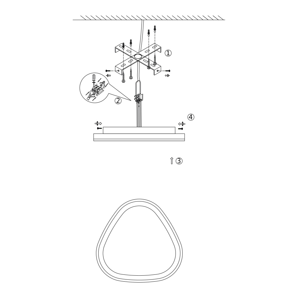 Світильник стельовий Miorro LED Aura з пультом ДУ метал/пластик 24 Вт білий 51-311-098