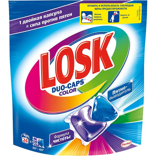 Капсули для прання Losk Duo-Caps Color 24 шт