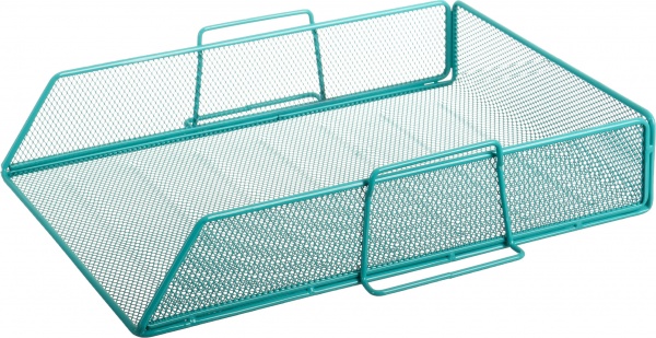 Лоток для бумаг 26.5х33.5х7.8 см бирюзовый