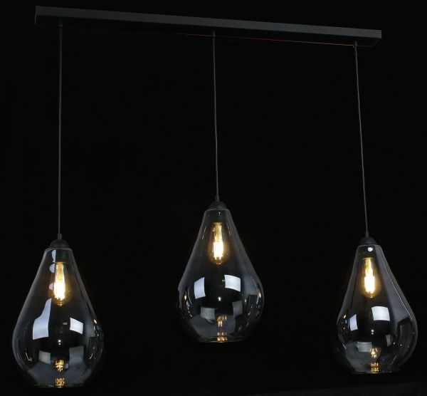 Підвіс TK Lighting Fuente 3x60 Вт E27 димчастий 2792 