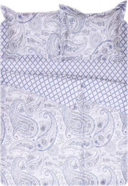 Комплект постільної білизни Lily сімейний блакитний із білим La Nuit 