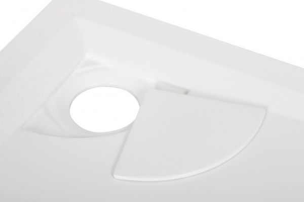 Піддон душовий ScandiSPA RUNA зі штучного мармуру 900х900x45 мм півкруг білий