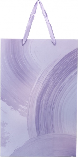 Пакет подарочный LL-1 D-1139 лавандовый мазки краски