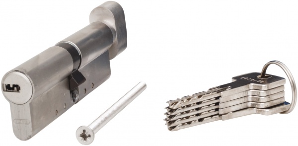 Цилиндр Abus KD15 50x50 ключ-вороток 100 мм матовый никель 2240631715012