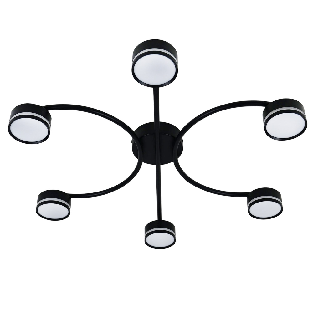Люстра потолочная Victoria Lighting 6xGX53 черный Currant/PL6 black