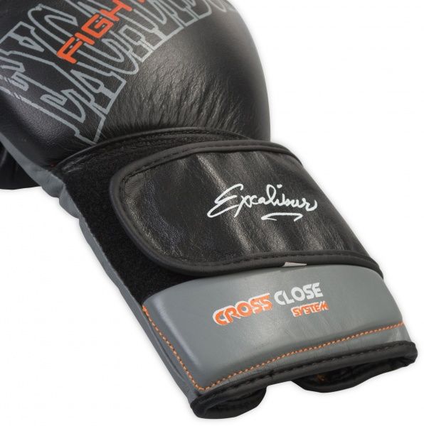 Боксерские перчатки Excalibur 529-07 SS19 10oz черный с серым