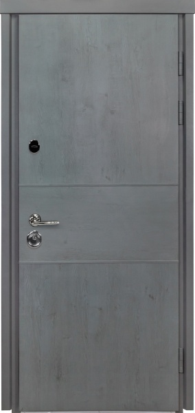 Двері вхідні Булат Термо House-703/вулична Антрацит / Дуб полярний антрацит / дуб полярний 2050x850 мм праві