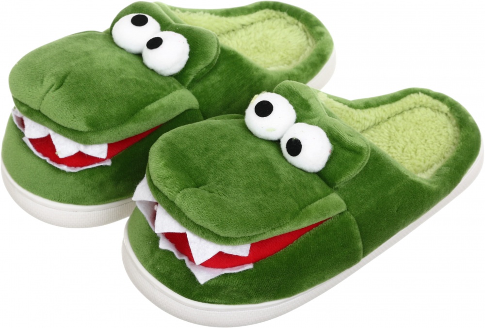 Тапочки для мальчиков HW Крокодил р.34-35 зеленый NULL