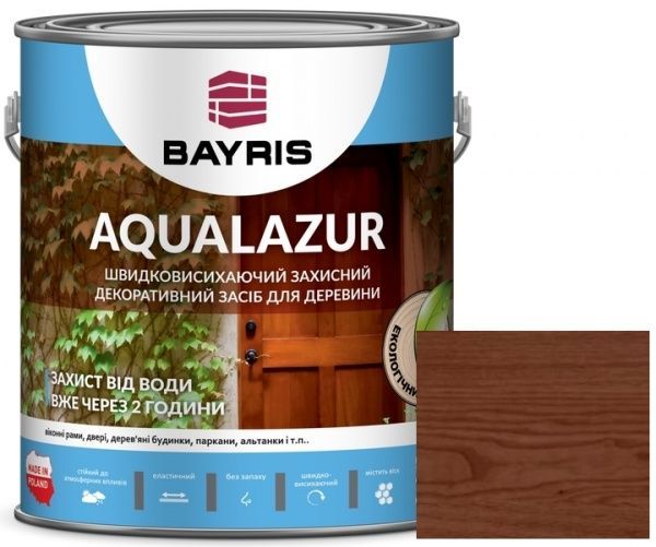 Лазур Bayris Aqualazur Горіх мат 2,5 л