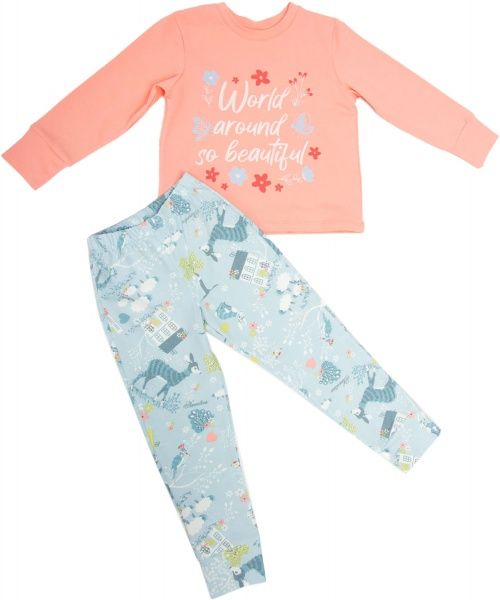 Пижама детская для девочки Roksana р.104-110 розовый №1065/16807 