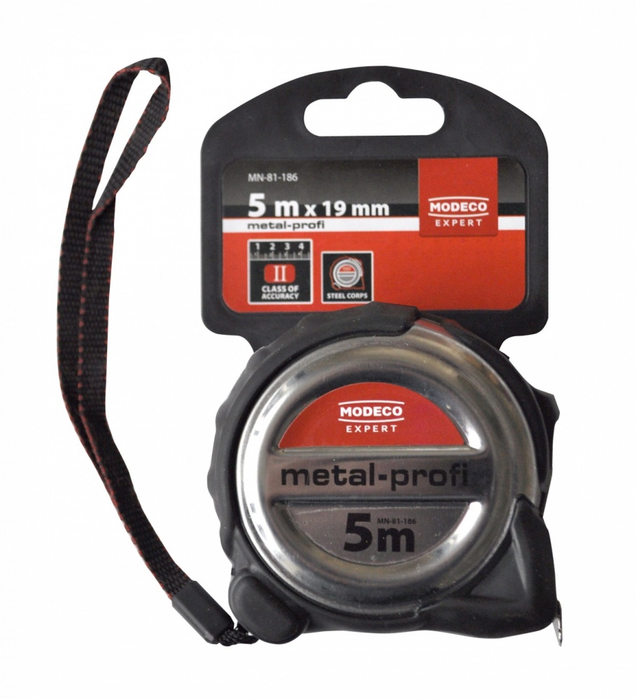 Рулетка Modeco Metal Profi Expert MN-81-185 5 м x 19 мм