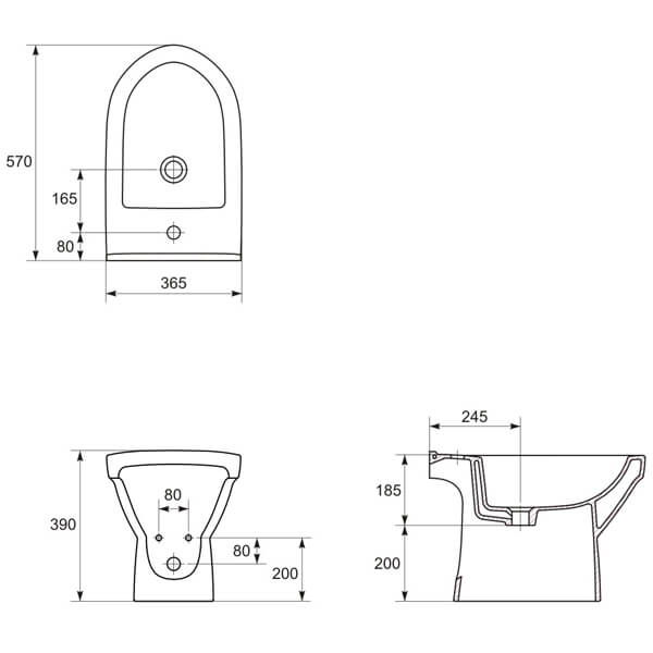 Биде Cersanit Olimpia
