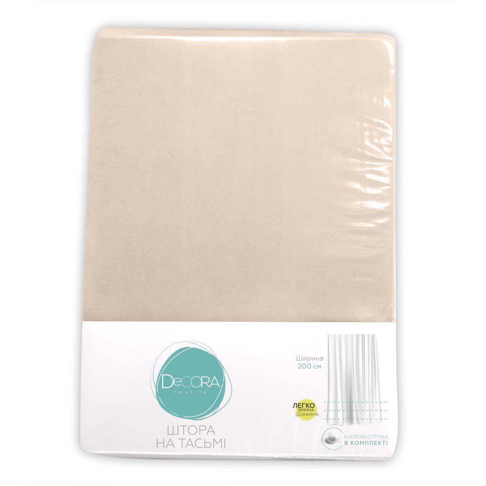 Штора VELOUR 150х275 бежевый Decora textile