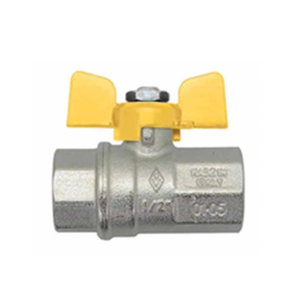 Кран кульовий Gross Optimal Ду 15 1/2 В-В метелик жовтий