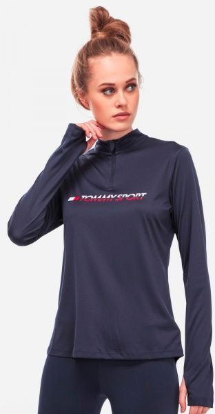 Джемпер Tommy Hilfiger 1/4 ZIP BASE LAYER TEE S10S100296401 р. M темно-синий