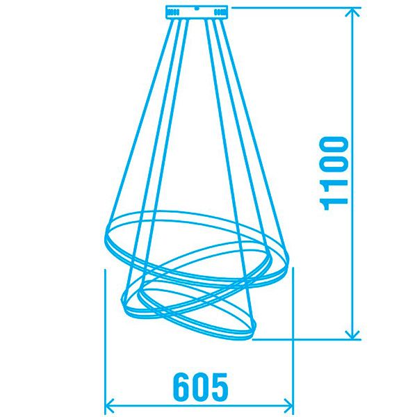 Люстра светодиодная Victoria Lighting Bristol/SP3 110 Вт хром