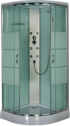 Гидромассажный бокс Water House ZQ-263 100x100 профиль хром, стекло прозрачное