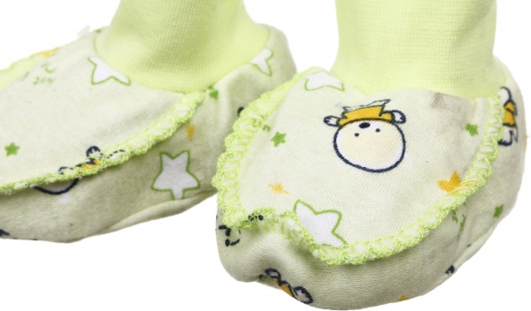 Пинетки детские Маленькие люди салатовые 56 р 40 см салатовый 