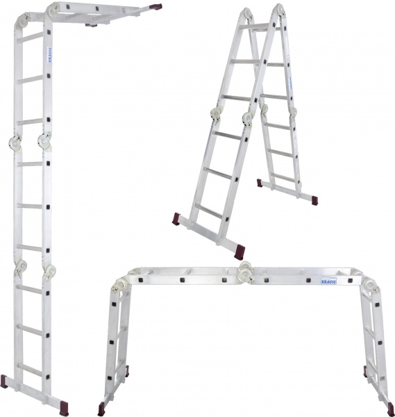 Шарнирная лестница-стремянка Krause Multi Matic Corda 4x3 (085108) + 100 мешков 105x55 см (65 г) 