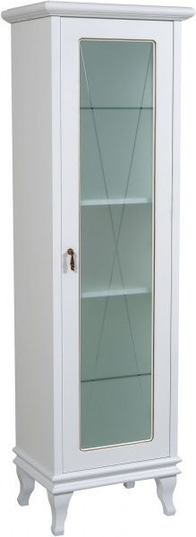 Пенал підлоговий Aqua Rodos Беатріче New білий патина золото