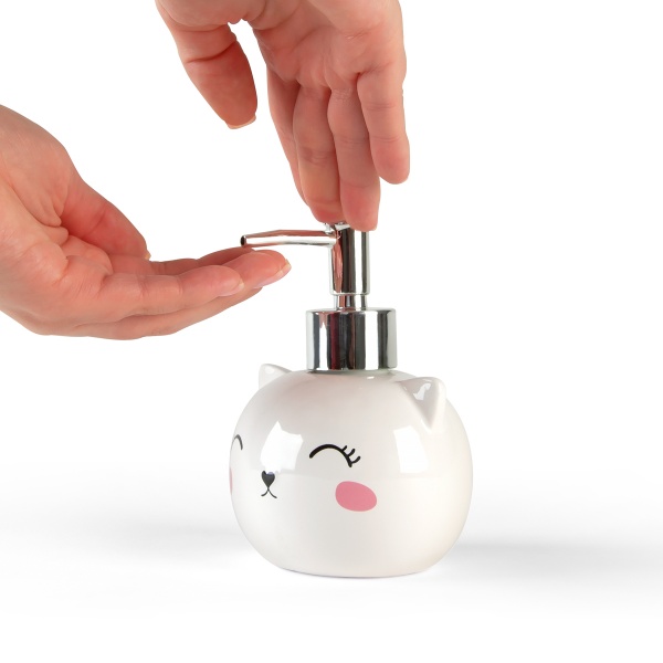 Диспенсер Cute cat 250 мл белый BA-19